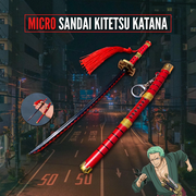 Micro Sandai Kitetsu Katana + Stand