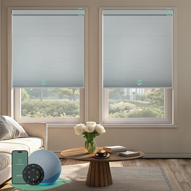 Yoolax Motorized Cellular Shades | Blackout