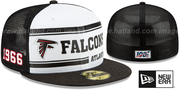 Atlanta Falcons SIDELINE 100 TRUCKER White-Black Fitted Hat by New Era