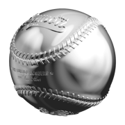 3D Baseball 2 oz Pure Silver Coin
