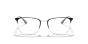 Glasses Direct ™ -RB6421 - Square Black On Silver Frame Eyeglasses | Glasses Direct