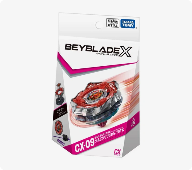 Takara Tomy Beyblade X CX-09 SolEclipse D5-70TK