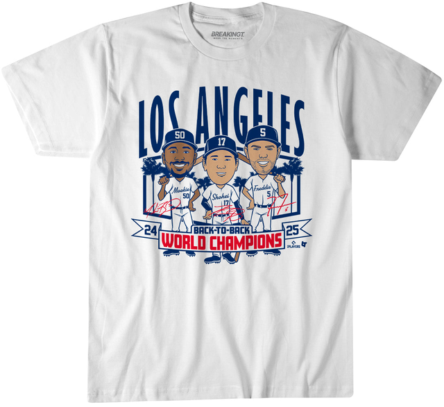 Los Angeles Baseball: Back-to-Back World Champs Caricatures