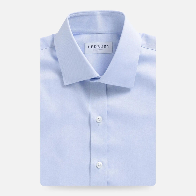 The Light Blue Sanders Non Iron Fine Twill Custom Shirt
