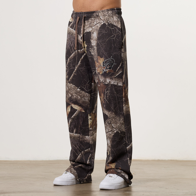 CAMO BLACK STRAIGHT LEG SWEATPANTS