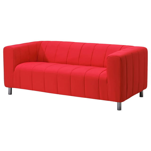 KLIPPAN Loveseat - Långban bright red