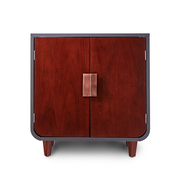 Teamson Pets 22.01" Dyad Small Enclosed Cat Litter Box, Mocha Walnut- FINAL SALE