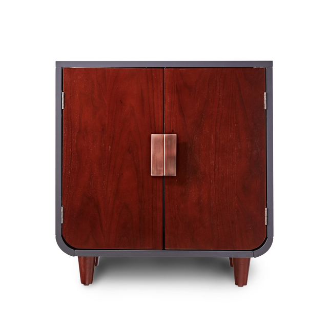 Teamson Pets 22.01" Dyad Small Enclosed Cat Litter Box, Mocha Walnut- FINAL SALE