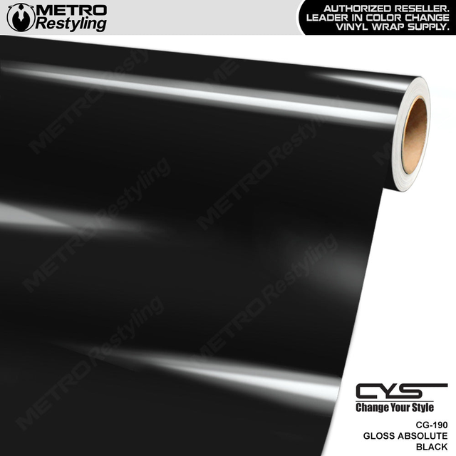 CYS Super Gloss Absolute Black Vinyl Wrap | CG-190