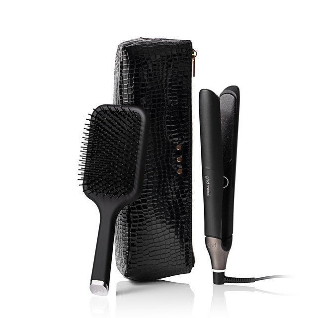 NEW GHD CHRONOS HAIR STRAIGHTENER GIFT SET WITH BAG & PADDLE BRUSH