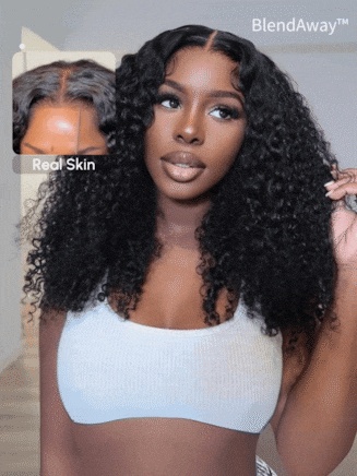 
    UNice 5x5 Thin HD BlendAway Lace Closure Black Glueless Jerry Curly Wig