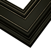 Custom Black Satin Wood Picture Frame | Custom Sizes Available | pictureframes.com