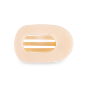 Almond Beige Medium Flat Round Clip