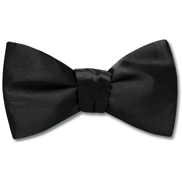 Black Charmeuse - bow ties