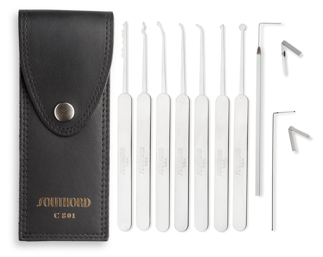 Nine Piece Slim Line Lock Pick Set - C801