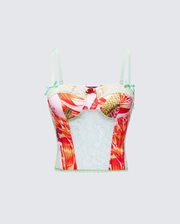 Devi Multi Print Corset Top
