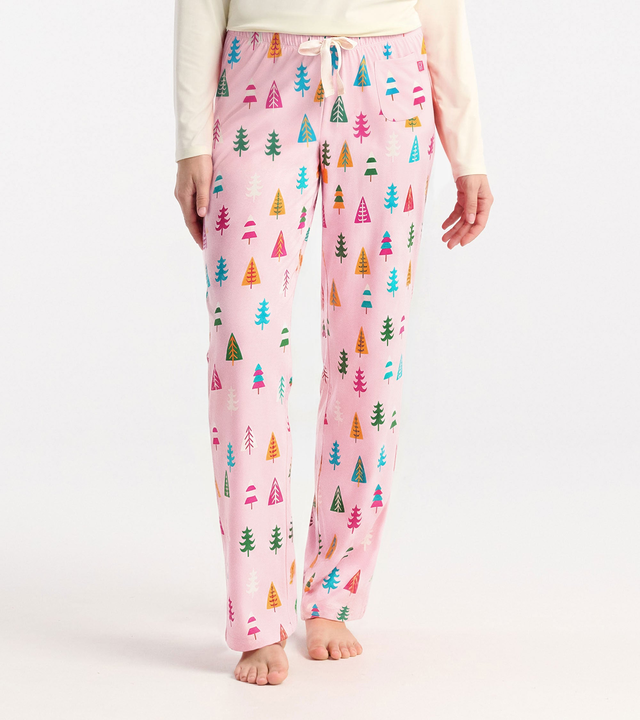Women's Colourful Holiday Trees Polyknit Pajama Pants