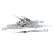 1cc VetriJec™ Syringes with 25 gauge Needles, 1cc, Regular Luer, 25g x 5/8", 10 ct