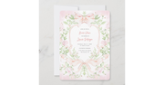 Sweet Crest w/ Blush Pink Bows Bridal Shower Invitation