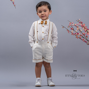 Charlie Shorts Set (White & Gold)