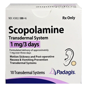 Scopolamine Transdermal System 1 mg/3 days  (Rx)
