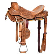 Hilason Classic Series Hand-Made Rodeo Bronc American Leather Saddle