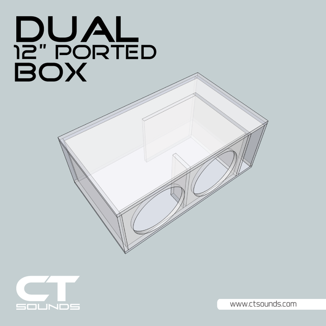 Dual 12 Inch Ported Subwoofer Box Design