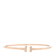 18K Rose Gold Narrow T Wire Bracelet