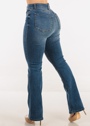Super High Waist Butt Lift Bootcut Jeans Med Wash
