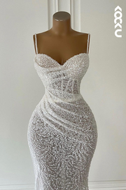 L2379 - Glamorous & Dramatic Spaghetti Straps Sweetheat Mermaid Formal Dress