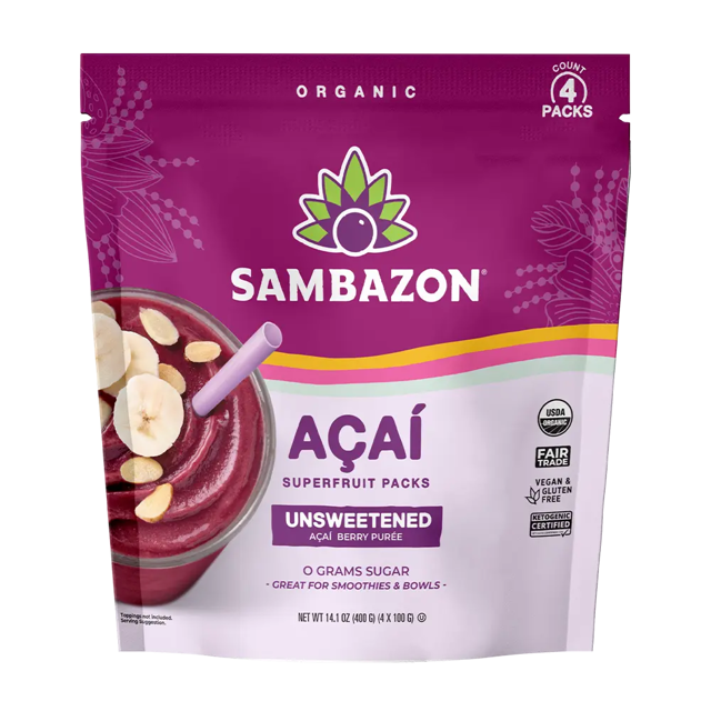 Unsweetened Frozen Açaí Superfruit Packs
