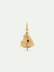 Golden Christmas Tree Pendant