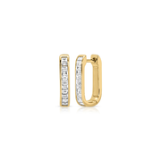 Diamond Baguette Jumbo Lola Hoop Earring
