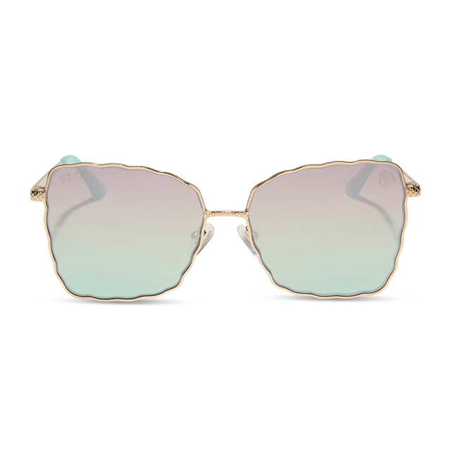 DISNEY PRINCESS - ARIEL 2.0 + SHIMMERING GOLD + IRIDESCENT SEA FOAM TO BLUE GRADIENT SUNGLASSES