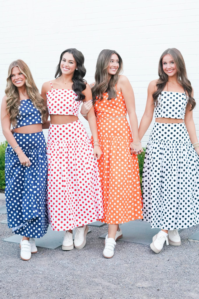 Sideline Style Polka Dot Skirt