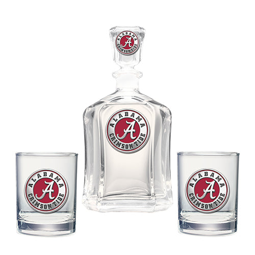 University of Alabama Container with 2 Glasses