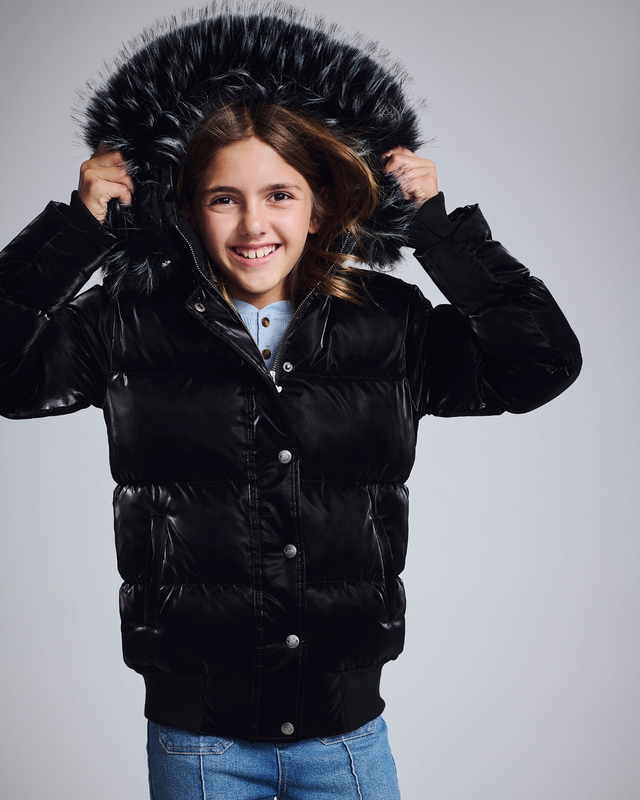 Matte Black Kyla Puffer Coat