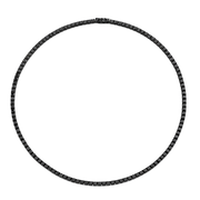 MEN'S BLACK DIAMOND TENNIS NECKLACE, 22IN