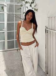Dalma Twist Top Ivory
