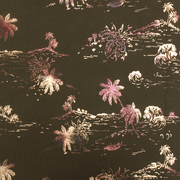 Brown-Multi Famous Maker Beach Print Stretch Tricot Swimwear Knit Fabric