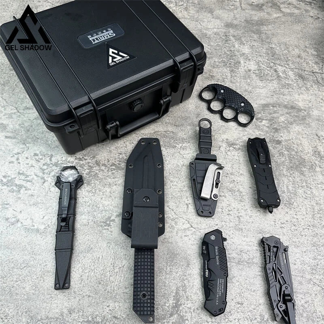 Premier Tactical Black Knifes Box Set 7pcs