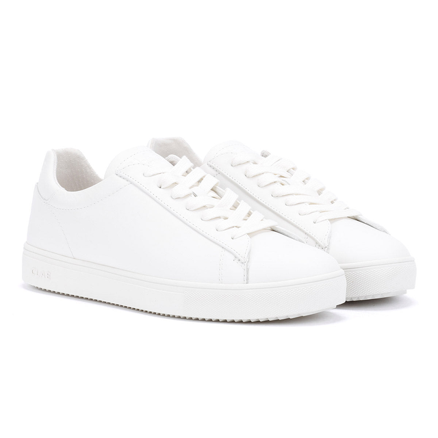 Clae Bradley Essentials Leather Men's Triple White Trainers