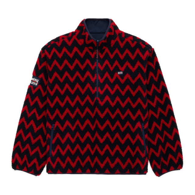 Men's Solid Reversible Sherpa Half Zip Navy