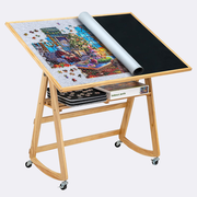 Jigsaw Puzzle Board with Cover 1500 Piece,Folding Puzzle Table with 4 Rolling Wheels