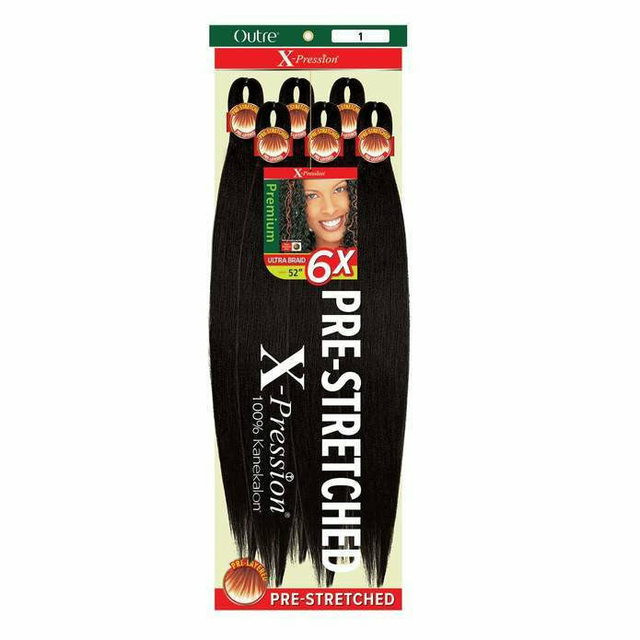 X-Pression: 6X Ultra Pre-Stretched Braid 52" Braiding Hair