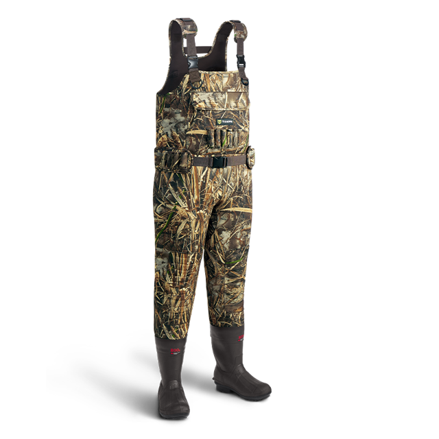 Seeker Camo Hunting Waders for Waterfowl Hunting | Hunting Bibs Insulated Waterproof Chest Neoprene Waders Bootfoot