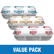 Signature Blend Pet Food for Dogs & Cats - Beef, Chicken & Turkey - Value Pack, 30 lbs | RawPawsPetFood.com