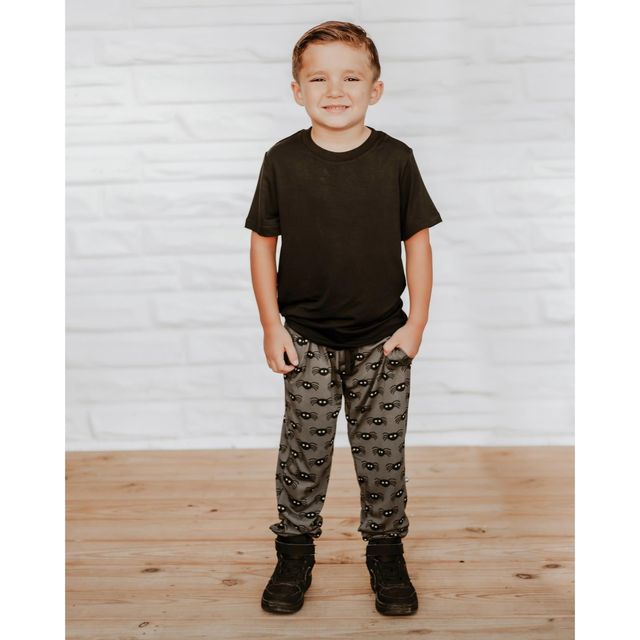 Print Lightweight Joggers in Stone Spiders