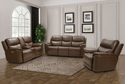 Kaden Power Reclining Living Room Set w/ Power Headrests and Lumbar (Brown)