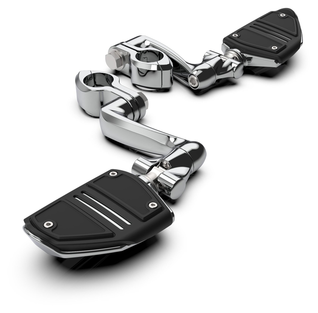 Ciro Twin Rail Highway Bar Footrests With Extended Arm
